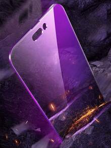 2Pcs Purple Light Anti-Spy Tempered Glass Screen Protector, Anti-Blue Light, Privacy Protection, Compatible With IPhone 11/12/13/14 Pro Max/15 Pro Max/16/16 Plus/16 Pro/16 Pro Max/16e/17/17 Air/17 Pro/17 Pro Max - Purple - View 12