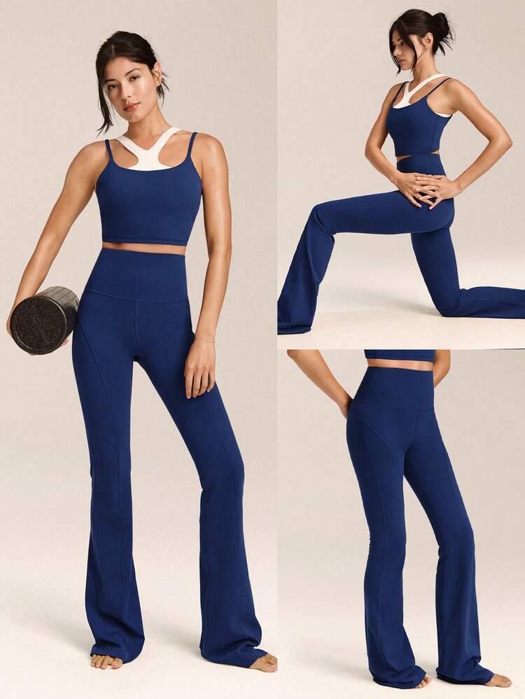 35" FeatherFit™ Go Groove Ultra Long Flare Leggings Low Impact Yoga Pilates Studio Daily Casual Wear Fall Winter