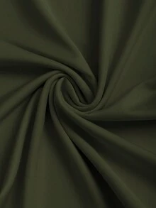 Sweetra Women's Metallic Butterfly Decor Tie Front Ruched Shoulder Top - Army Green - View 3