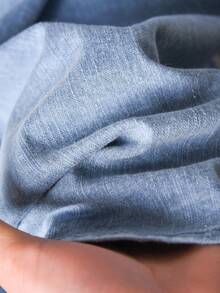 CosyJoli 大码女式圆领泡泡袖长袖休闲T恤，蓝色，适合通勤和日常穿着，时尚大码T恤 - 藍色 - 查看 6