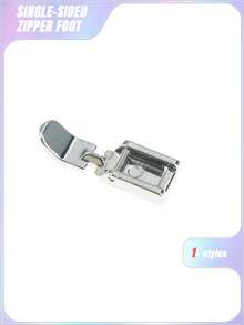 1pc Household Multi-Functional Sewing Machine Single-Side Zipper Presser Foot Valentine's Day, Valentines Wedding, Birthday - Silver - View 4