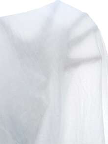 SHEIN LUNE CURVE 大码荷叶边拼接条纹舒适衬衫 - 白色 - 查看 6