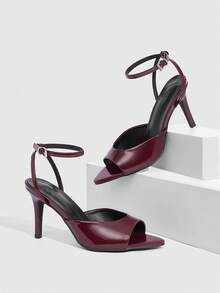 CUCCOO SZL 女士高跟凉鞋 - 酒紅色 - 查看 1