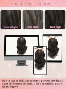 ZERO-NET 115克 16英寸 女士真人发片 8x8英寸大底座 适合头发稀疏的女性 - S2 - 查看 10