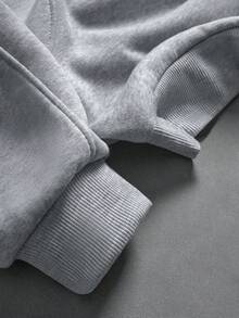 PAVTROS 男士休闲双层连帽拼接卫衣，街头风，宽松版型，印花图案，情侣装，朋友装，我爱我的男朋友，街头风格，情侣装，结构设计，刺绣图案，双层帽子，情人节，春夏，送男朋友的礼物，狂欢节，复古，街头风，派对，圣帕特里克节，外出 - 淺灰色 - 查看 3