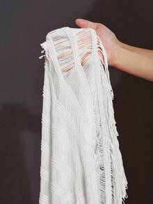 Slaydiva 大码夏季无袖镂空透视修身长款连衣裙 女士连衣裙 长款连衣裙 流苏连衣裙 白色连衣裙 高品质连衣裙 女士连衣裙 正式礼服 Ycv9w 女士连衣裙折扣码 女士派对连衣裙 惊艳连衣裙 - 白色 - 查看 8