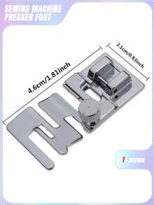 1 件弹性松紧带压脚，用这款 DIY 缝纫套件像专业人士一样缝纫 - 包括弹性织物压脚、缝纫机穿针器等情人节、情人节婚礼、生日 - 銀色 - 查看 2