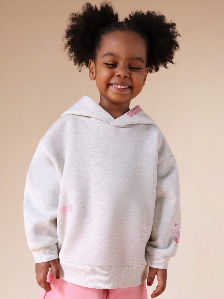 Floral Print NYC Hoodie Without Drawstring