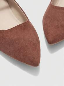 CUCCOO BIZCHIC Women's Pointed Toe Buckle Design Casual Everyday Commute Versatile Flat Shoes Spring Shoes - Brown - View 10