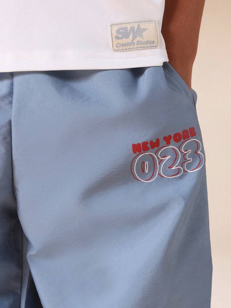 Graphic Tee And Wide Leg Pants Set