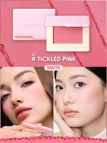 SHEGLAM Dream Touch Blush-Tickled Pink Powder Blush Brand Beauty Makeup Face Paint Cosmetic For Women Girls Perfect For Winter Spring Ideal For Y2K Fancy Fashion Suitable For Birthday Valentine'S Day Gift Rave Party Ready Best Color - 016 Tickled Pink - View 2
