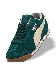 Puma 运动鞋，绿色麂皮，Terrain Alpine Snow 雪地鞋款，吸汗透气，轻便保暖，百搭纯色，易洗快干，适合运动、户外、日常穿着，男女通用，深绿色/米色，货号 398635-10 - 深綠色/米色 - 查看 4
