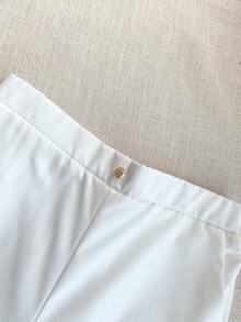 PrepCrw 两件套少女优雅都市学院风休闲经典红白条纹舒适圆领背心搭配蓝色长裤，适合返校、休闲外出、旅行、聚会、节日派对、秋冬季穿着。 - 彩色 - 查看 10