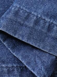 DAZY Stylish V-Neck Vest, Denim Blue Blazer, Wide-Leg Pants Women's Suit Set, Summer - Dark Wash - View 9