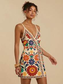 Travachic Women's Casual Vacation Short Dress, Bohemian Dress, Vacation Dress, Dress - White - View 4