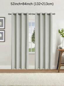 2片装遮光窗帘，隔热衬里，适用于客厅、卧室、厨房、浴室等家居装饰。 - 純色 - 查看 12