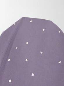 SHEIN Clasi 春季爱心印花花瓣袖V领夏季沙滩女式衬衫 - 淺灰紫 - 查看 8