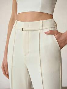 MOTF PREMIUM ELEGANT FITTED FLARED LEG SUIT PANTS, SPRING/SUMMER - Apricot - View 2