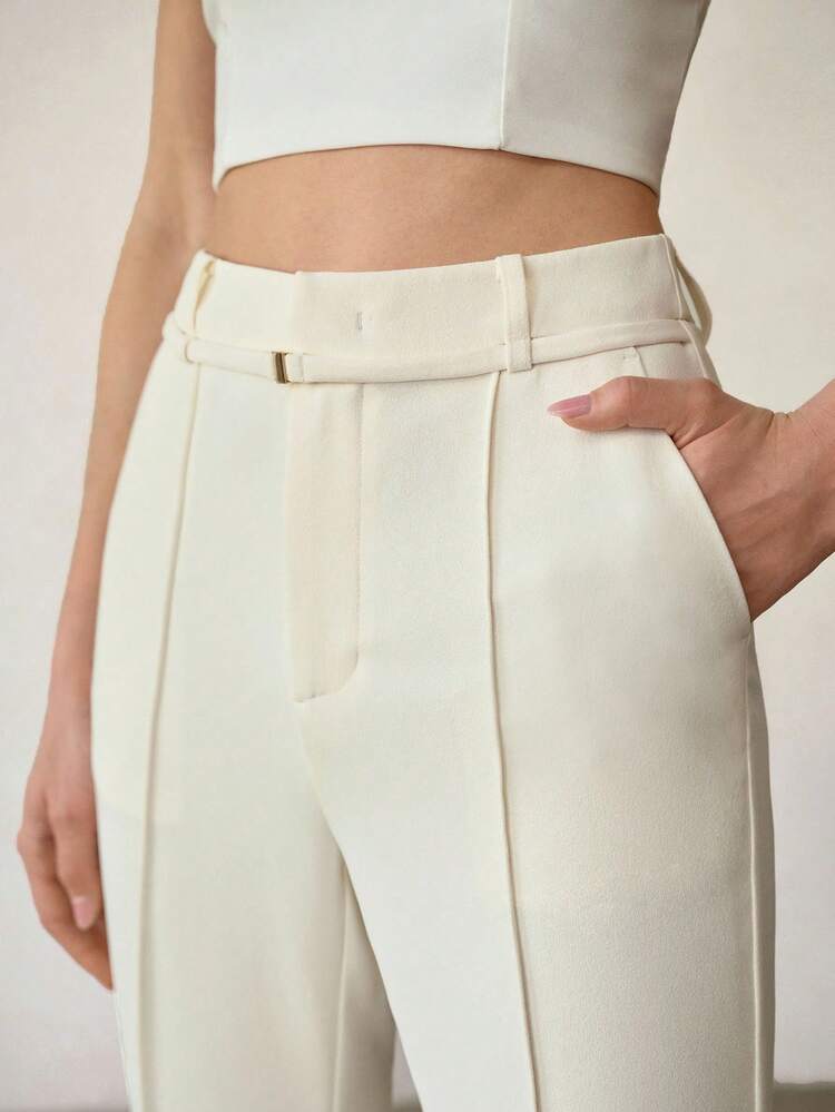 ELEGANT FITTED FLARED LEG SUIT PANTS, SPRING/SUMMER