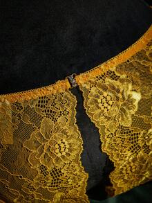 SpicyHot 1 chiếc quần lót ren đen gợi cảm dành cho nữ - Màu vàng - Xem 6