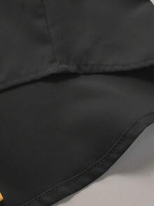 Manfinity Homme Áo sơ mi nam tay ngắn phối màu tương phản, kiểu dáng thường ngày, cài nút phía trước, thích hợp cho mùa hè, dự tiệc, áo sơ mi nam tay ngắn, áo sơ mi nam phối màu. - màu đen - Xem 6