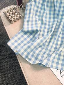 GlowEve Women's Elegant Sleeveless Plaid Shirt ,Petite Women - Multicolor - View 4