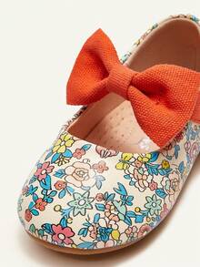 Cozy Pixies A Pair Of Fashionable And Versatile Spring And Summer Models, Colorful Contrasting Colors, Childlike Fun, Cute Floral Bows, Girls' Versatile Pastoral Princess Shoes, Baby Flats - Multicolor - View 6