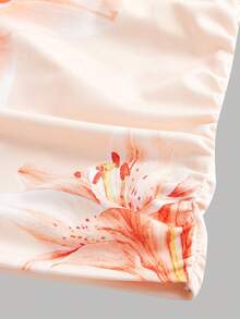 SHEIN Girlism Tween Girl Minimalist Comfortable Ruched Elastic Fitted Casual Camisole - Mustard Yellow - View 4