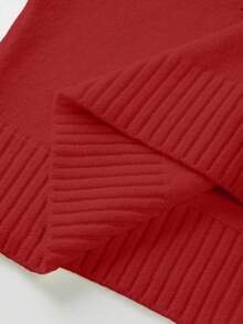 Franclia 2件套 女士休闲宽松运动风韩版可爱百搭阔腿裤毛衣套装，秋冬季 - 紅木色 - 查看 4