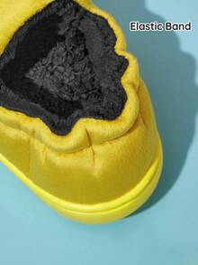 Transformers X SHEIN Cute Cartoon  Yellow Boys Children's Non-Slip Indoor Slippers Toddlers & Kids Soft Plush Warm Winter House Shoes, Lightweight And Durable EVA Sole,Home Bedroom Air-Conditioned Room Spring, Autumn And Winter,Gift Ideas - 黃色 - 查看 6