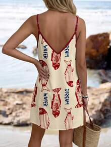 Sylviya Vestido mini casual estampado para mujer, adecuado para otoño/invierno - Multicolor - Ver 2