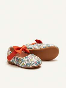 Cozy Pixies A Pair Of Fashionable And Versatile Spring And Summer Models, Colorful Contrasting Colors, Childlike Fun, Cute Floral Bows, Girls' Versatile Pastoral Princess Shoes, Baby Flats - Multicolor - View 5