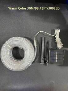 1 Đèn ống năng lượng mặt trời ngoài trời - 300/200/100/50 hạt LED, kèm tấm pin năng lượng mặt trời, 8 chế độ chiếu sáng, chống nước IPX4, thích hợp cho hồ bơi, đám cưới, Giáng sinh, sân vườn, trang trí lối đi, Halloween, trang trí ngày lễ và chiếu sáng tạo không khí, trang trí sân vườn, đèn LED dây, hoàn hảo cho hiên nhà, vườn, hàng rào, cây cối, bạt nhún, đám cưới, tiệc sinh nhật, trang trí Giáng sinh, đáp ứng 11 nhu cầu trang trí ngày lễ. - Nhiều màu - Xem 13