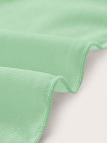 Swim Mod Women's Solid Color Side Knot Cover-Up & Mini Skirt Set, Vacation - Mint Green - View 3