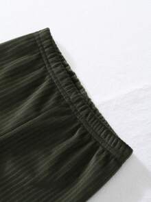 SHEIN Playful Pals 3件套女婴百搭休闲纯色弹力打底裤/长裤/紧身裤/婴儿裤套装，针织灯芯绒女婴打底裤，适合春、夏、秋、冬四季穿着 - 彩色 - 查看 5