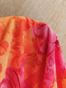 Soleia 女士碎花腰带露背迷你连衣裙，度假风 - 彩色 - 查看 6