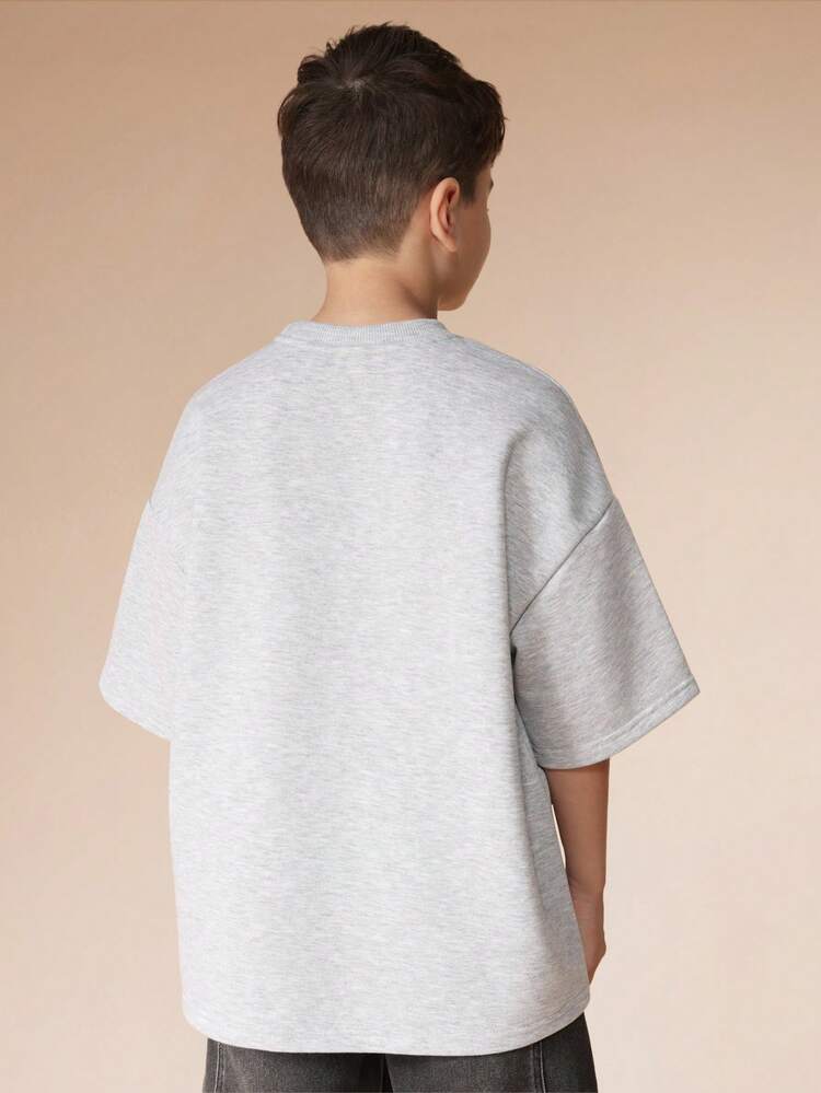 Relaxed Crew Neck Tee With Print