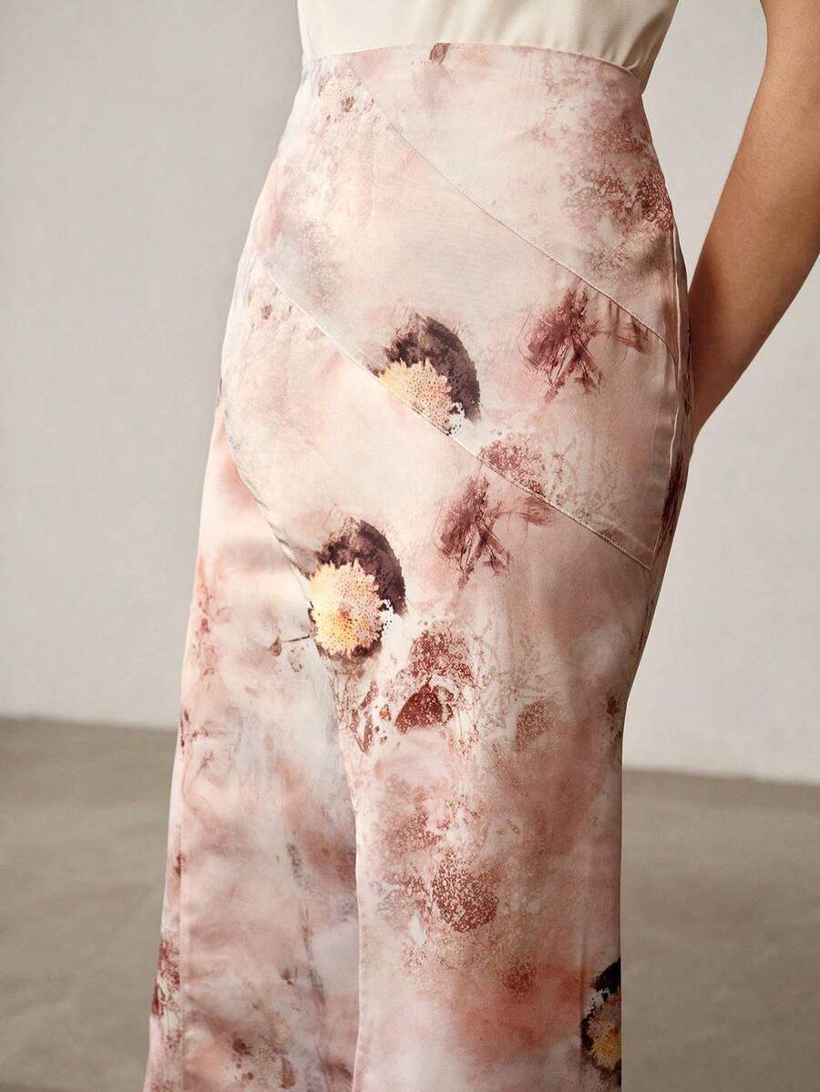 MOTF PREMIUM WOMEN'S ELEGANT AND COMFORTABLE A-LINE SKIRT - Pink - View 2