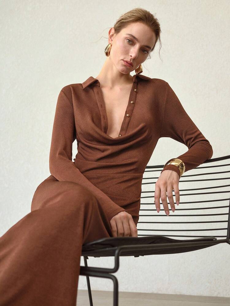 RUCHED SLIM FIT DRESS, SPRING/SUMMER