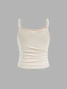 SHEIN Girlism 3件套 少女修身休闲运动吊带背心基础款上衣 - 粉色 - 查看 3