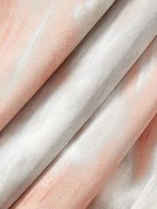 SHEIN MOD 紫色扎染无袖连衣裙，立领，腰部系带 - 粉色 - 查看 4