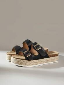 Solecia 女士平底凉鞋 - 黑色 - 查看 5