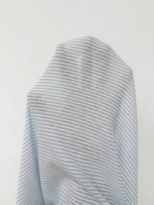 CovetEZ 大码女式夏季休闲日常通勤简约纯色纹理面料吊带背心 - 藍白色 - 查看 8