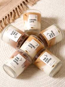 1PC, Coffee Cup Shaped Jelly Candle (Iced Coffee/Caramel Latte) - Long Lasting Plant Fragrance, (Relaxing In Living Room/Bedroom) Candlestick Suitable | Home Decoration, Ramadan/Valentine's Day/Carnival/Easter/Party Gift, Wedding Accessories, Coffee Enthusiast Exclusive Gift, Suitable For Both Men And Women - Multicolor - View 5
