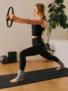 GLOWMODE Áo ngực thể thao hai dây FeatherFit™ dành cho các bài tập yoga cường độ thấp hàng ngày. - màu đen - Xem 7