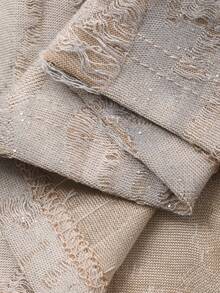 Dazy Plus Áo thun nữ cỡ lớn tay ngắn cổ chữ V dáng rộng, phong cách đường phố, thích hợp cho mùa xuân/hè. - Xám - Xem 3