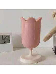 SHEIN Tulip Pen Holder Girl Heart Pen Holder Makeup Brush Storage Bucket Back To School - Multicolor - View 6