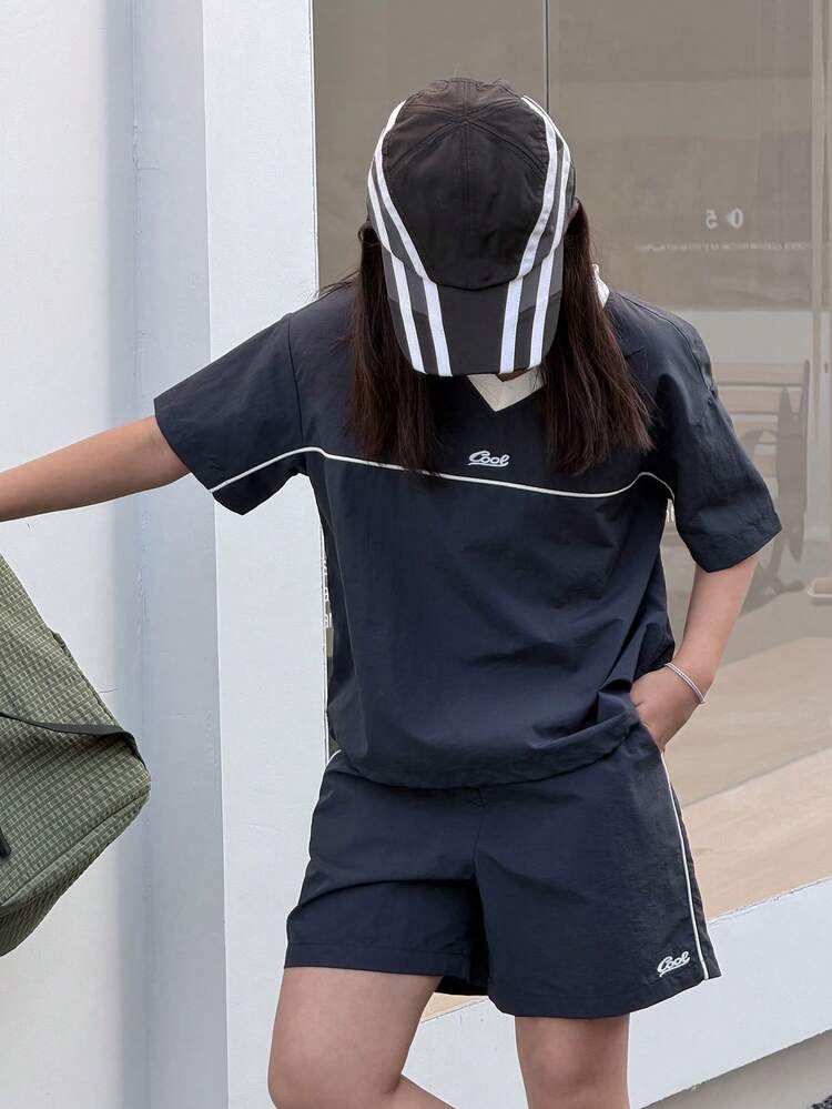 Tween Girls Casual Short Sleeve T-Shirt And Shorts Set