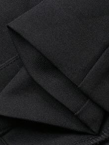 DAZY Đầm đen kiểu Pháp, đầm midi dáng chữ A thắt eo dành cho nữ, đầm mùa hè. - màu đen - Xem 3