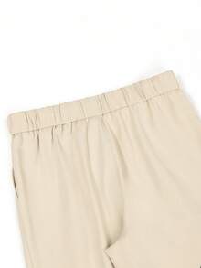 Manfinity Mode Men's Solid Color Pocket Straight Leg Casual Suit Pants - Beige - View 6